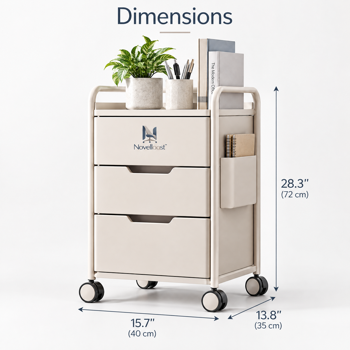 Novellaast™ FlexMove Rolling Office Storage Cart image 5