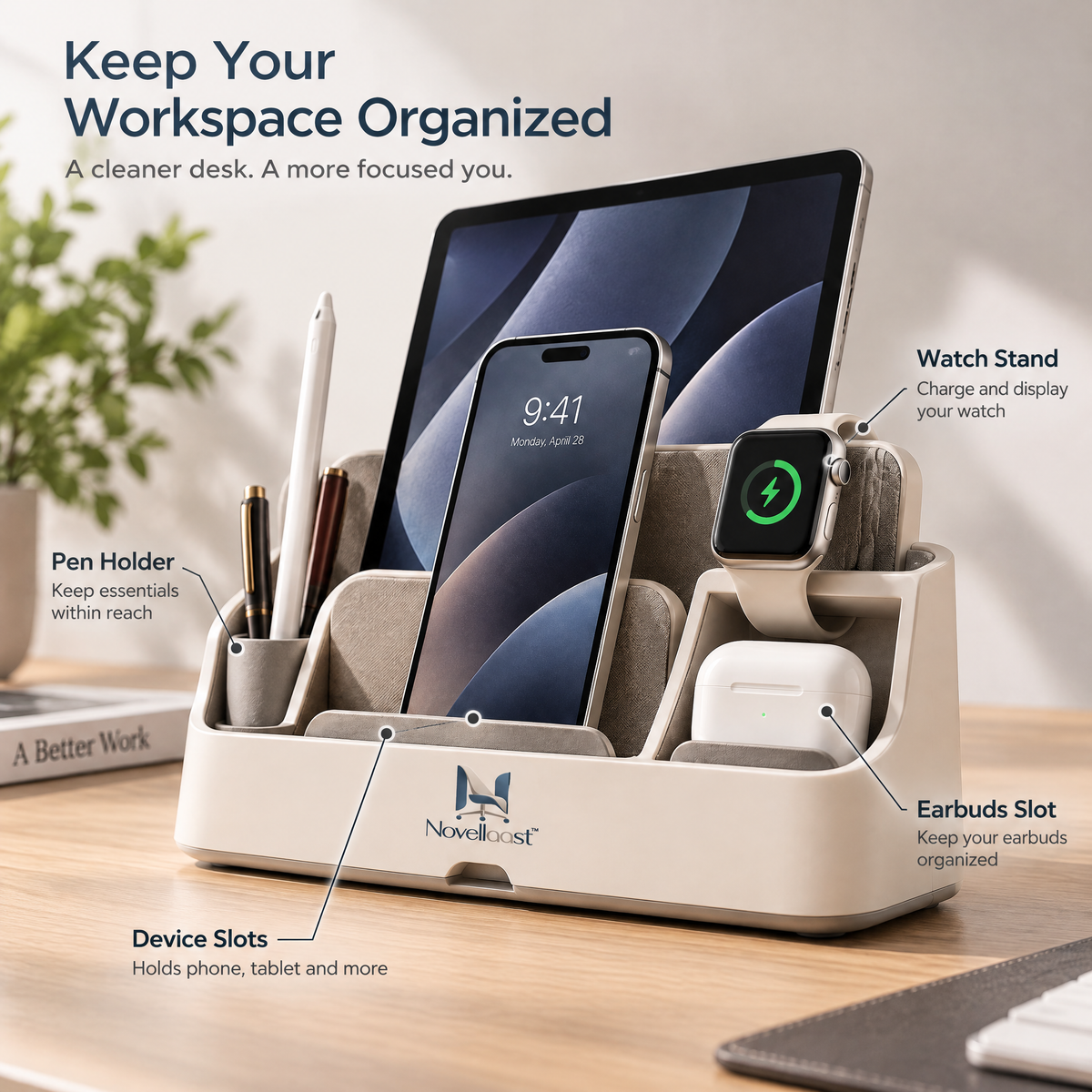 Novellaast™ Desktop Charging Station Organizer image 4