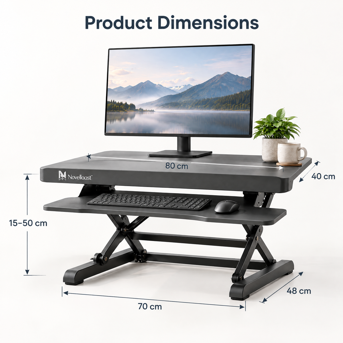 Novellaast™ FlexRise Standing Desk Converter image 4