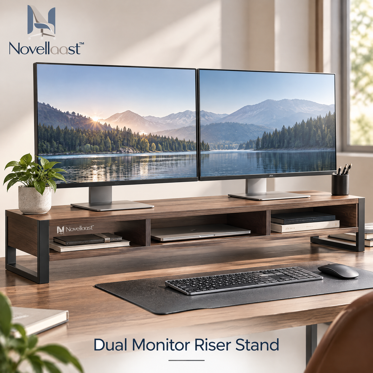 Novellaast™ DualView Monitor Riser Stand image 1
