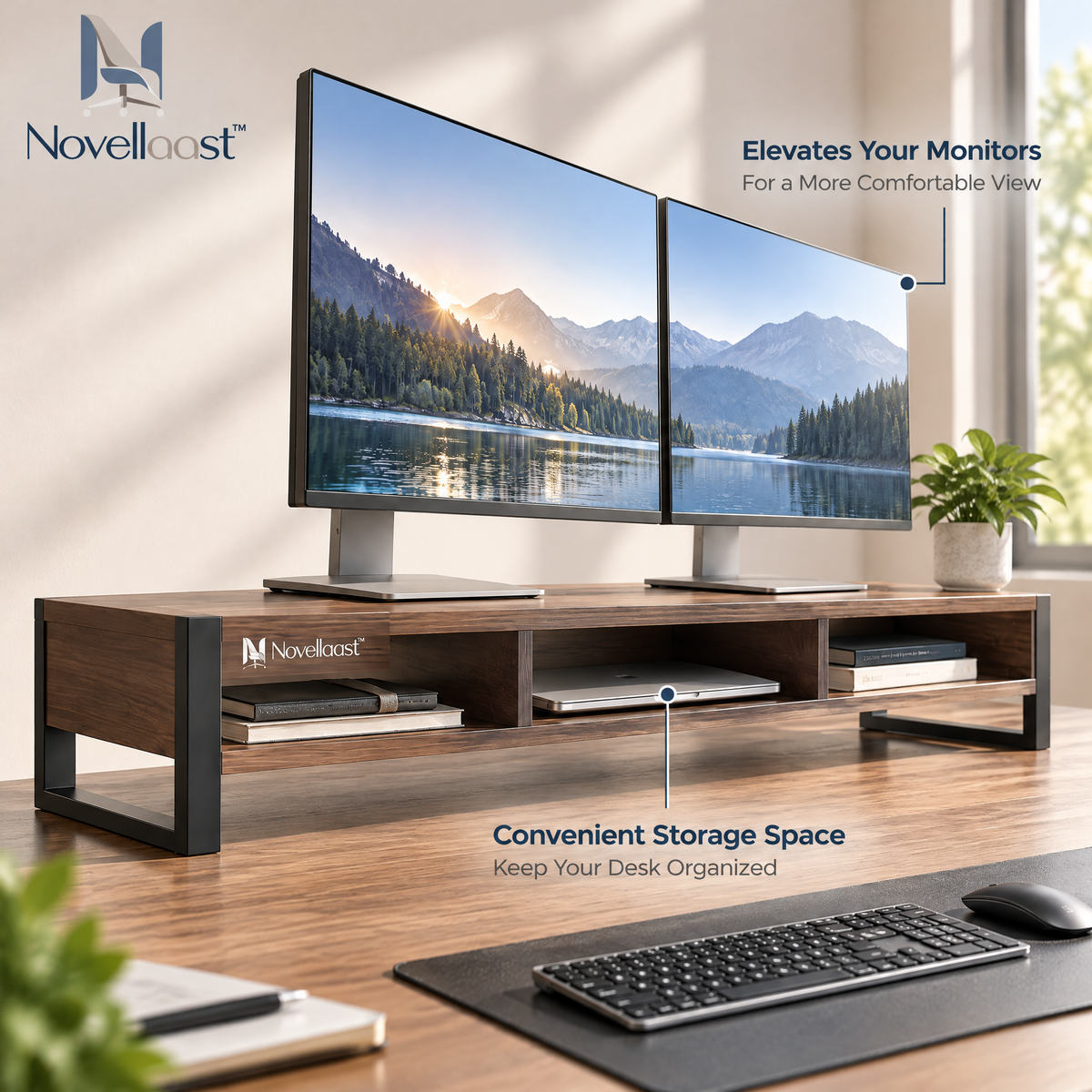 Novellaast™ DualView Monitor Riser Stand image 3