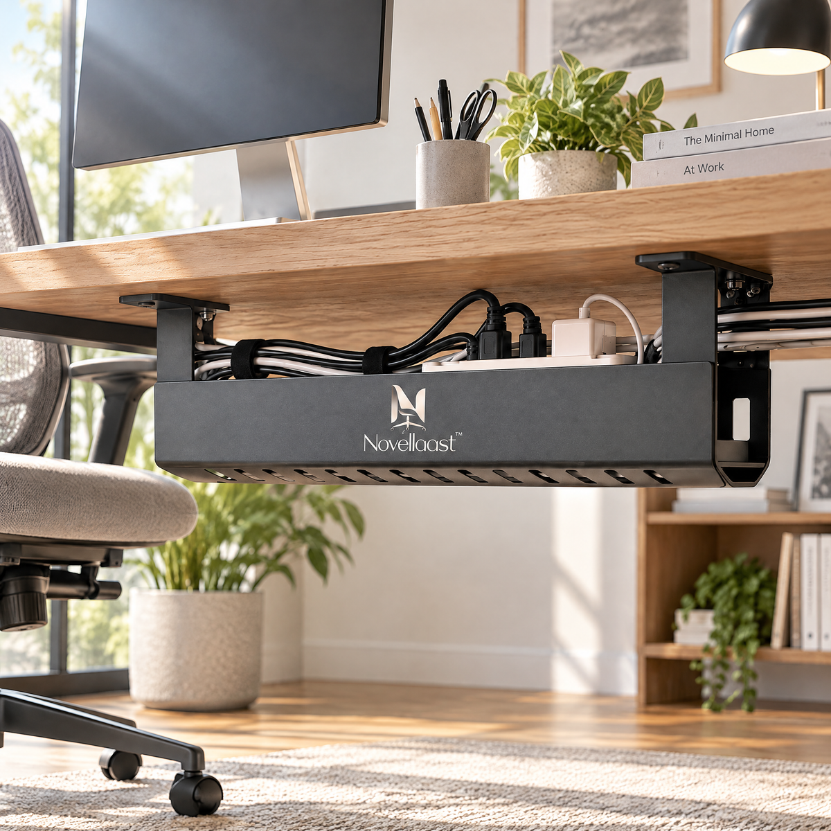 Novellaast™ FlexRoute Under Desk Cable Management Tray image 4