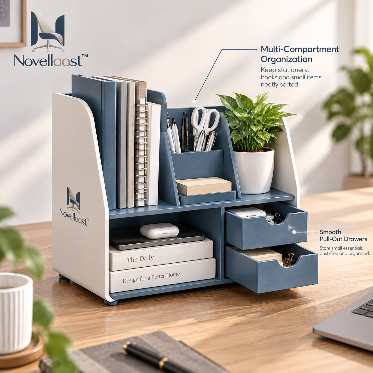 Novellaast™ FlexGrid Modular Desktop Organizer Shelf image 5