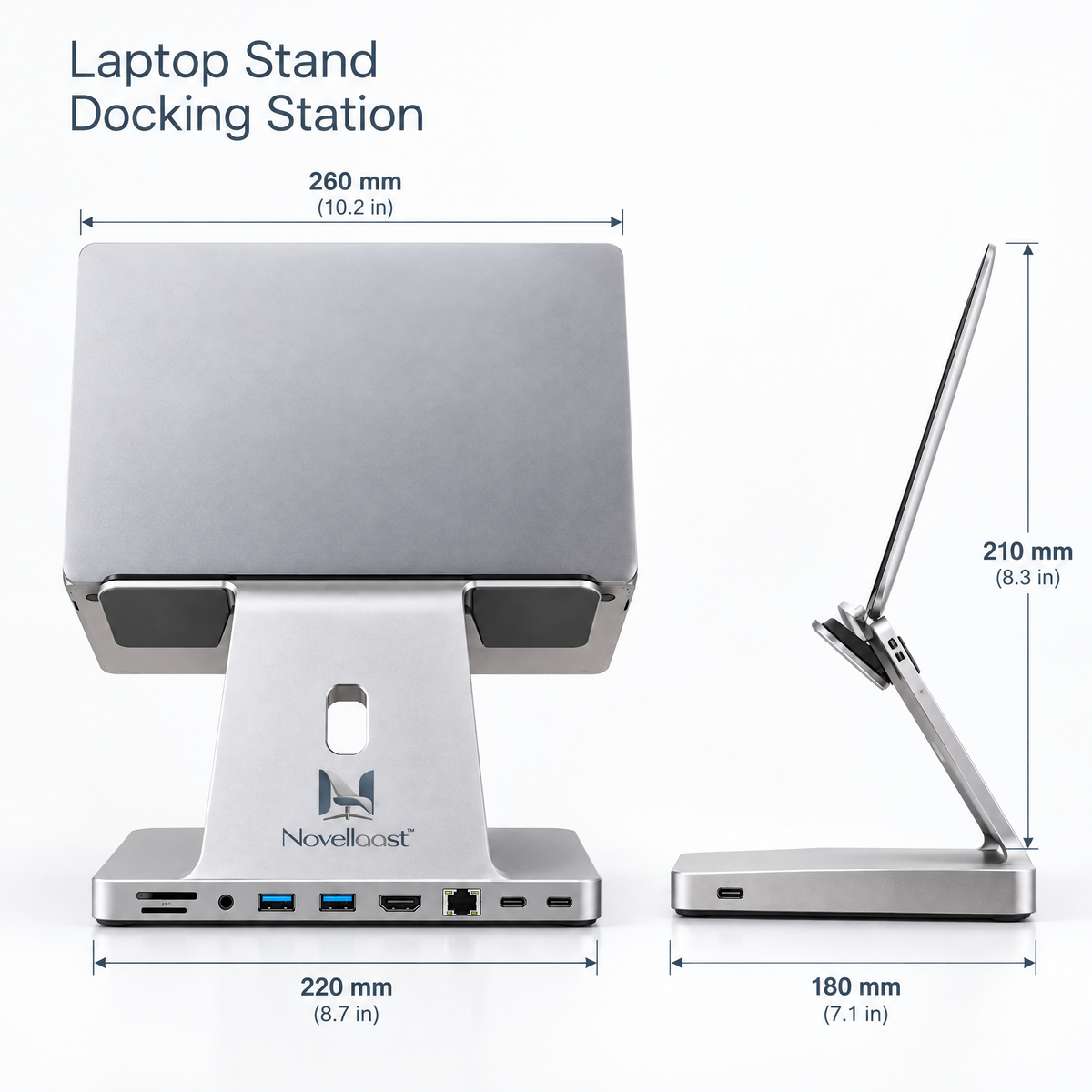 Novellaast™ ElevatePro Laptop Stand Docking Station image 2