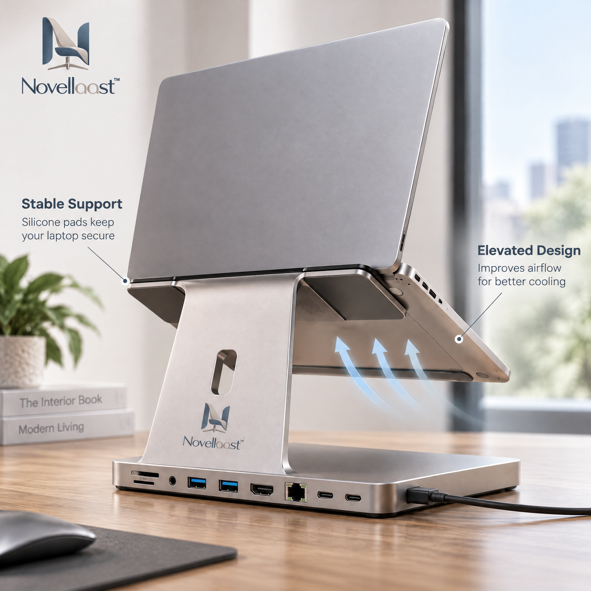 Novellaast™ ElevatePro Laptop Stand Docking Station image 4
