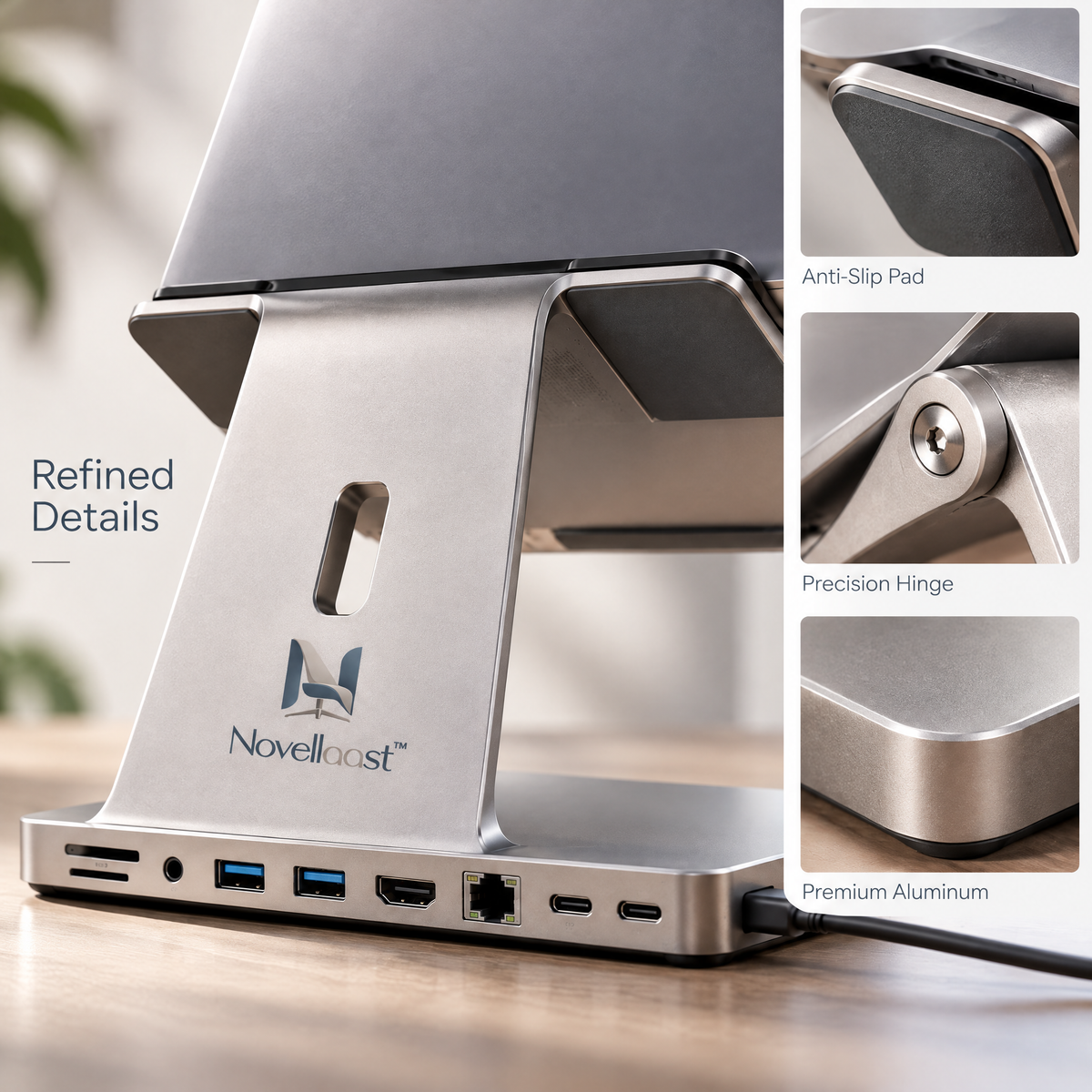 Novellaast™ ElevatePro Laptop Stand Docking Station image 5